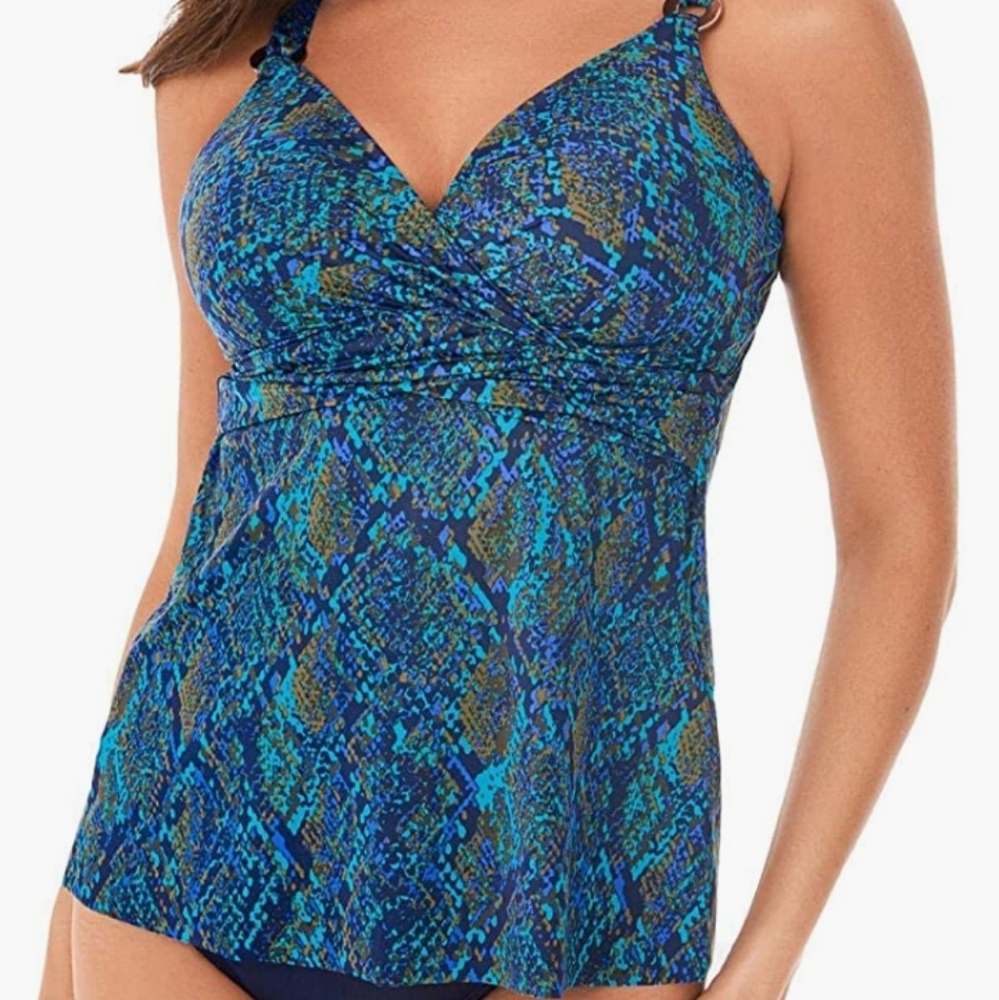 Miraclesuit  tankini plus hot rise bottoms size 12